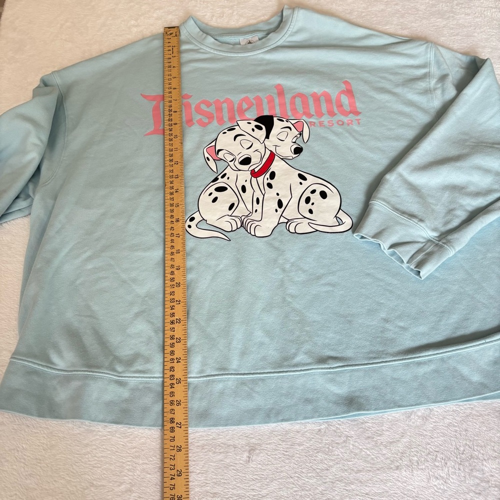 Disneyland Resort Dalmations Crewneck Sweatshirt Light Blue Disney Women's XL 1X - Picture 11 of 15